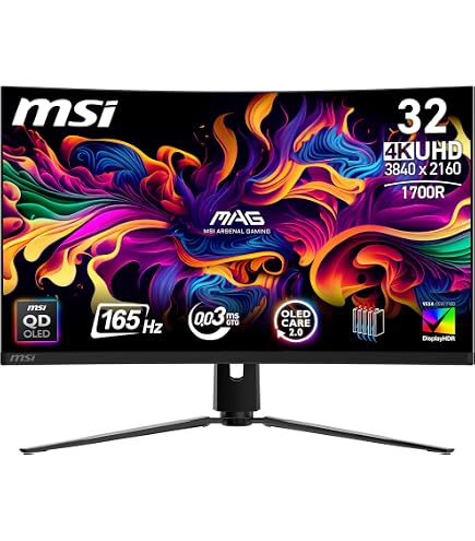 MSI MPG 321URX QD-OLED 31.5 Inch 4K UHD Gaming Monitor - 3840 x